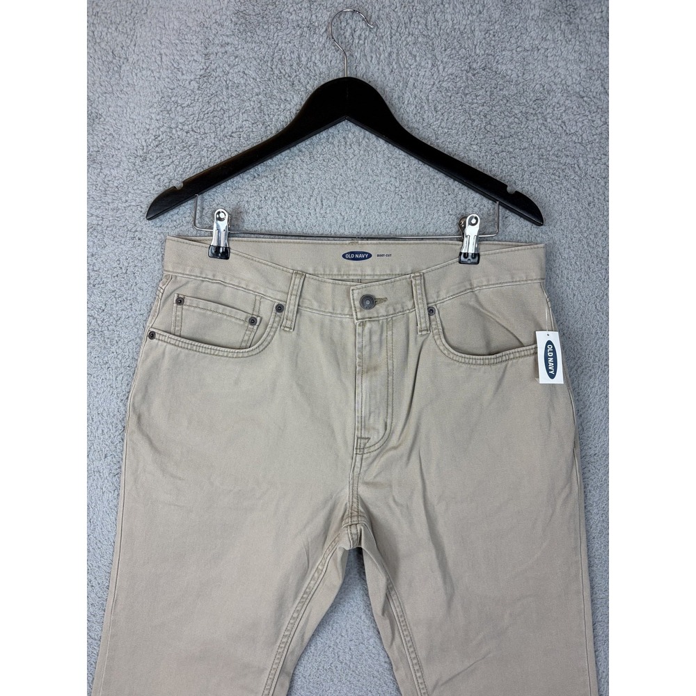 Old Navy Boot-Cut Jeans Mens 32x32 Beige Light Wash Regular Fit Denim Men New